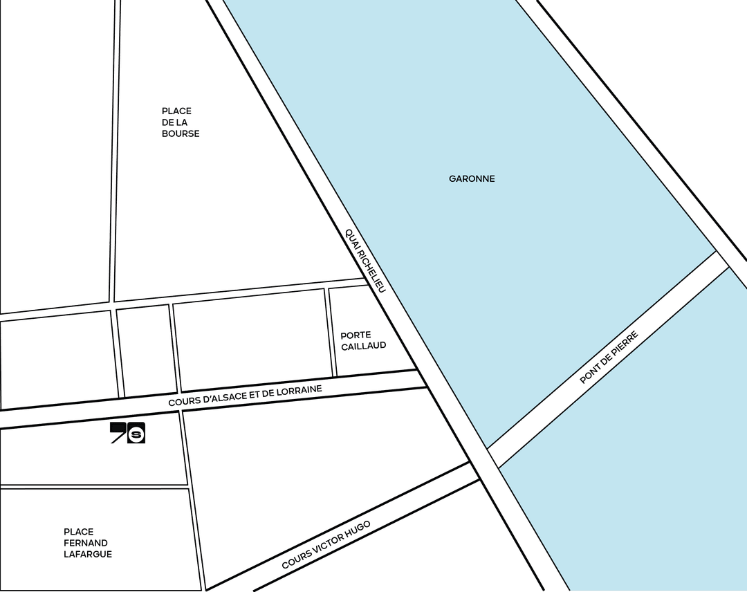 Plan d'accès Studio 70 Bordeaux