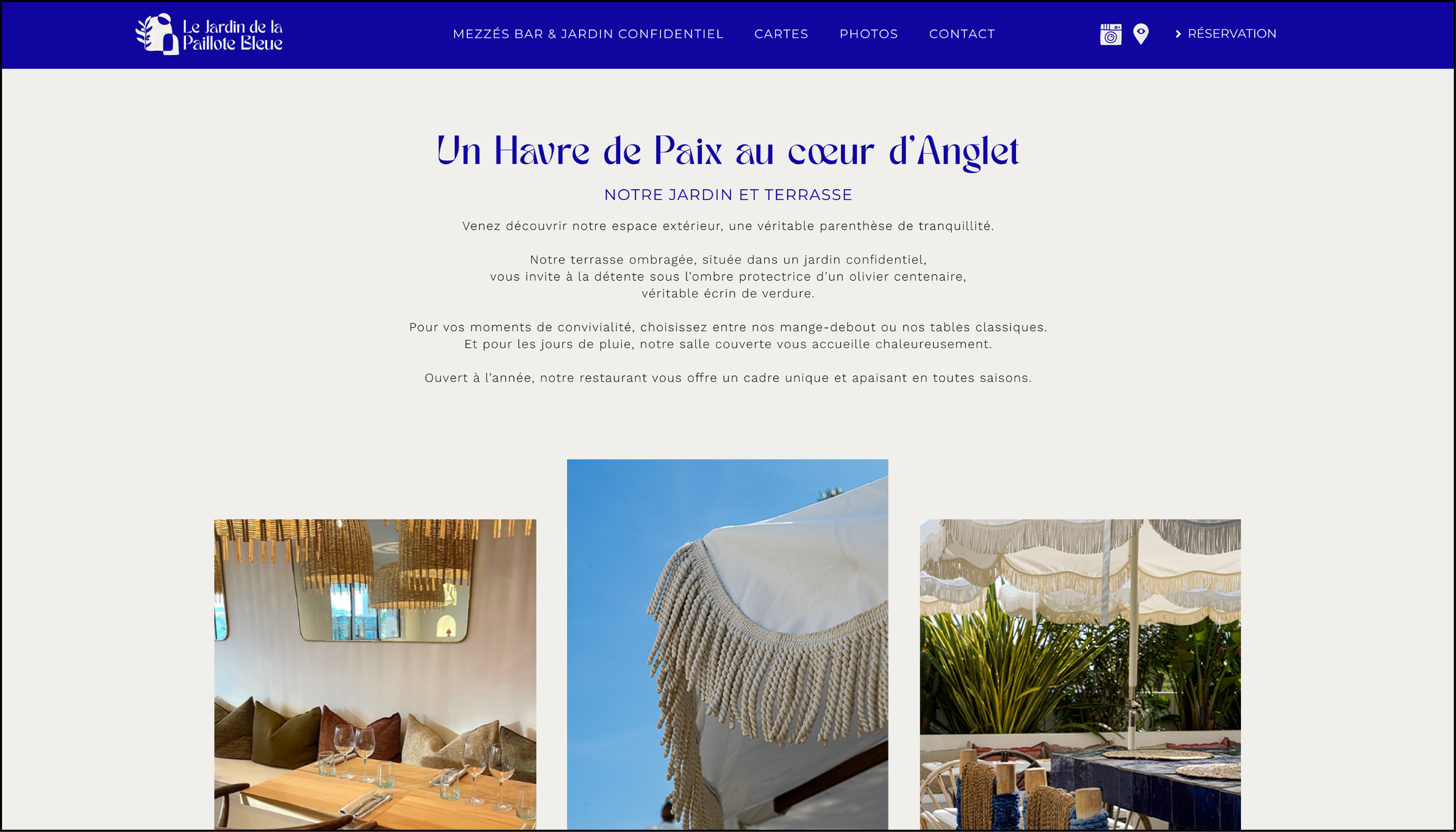 'Studio Lab, agence créative de bordeaux, projet de :' Le Jardin de la Paillote Bleue