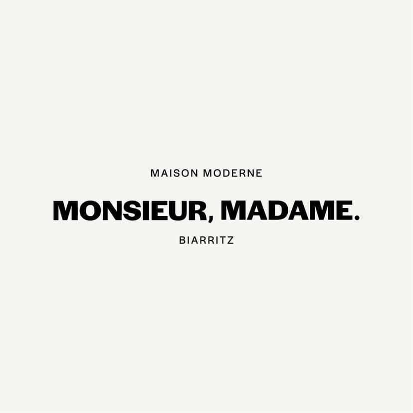 Studio Lab, agence créative de bordeaux, projet de : Madame, Monsieur. Biarritz